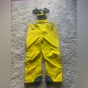 Men’s Marmot ski pant shell with detachable bib suspenders.